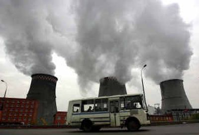 
Steam and smoke rise Friday from cooling towers on the outskirts of Moscow.   Steam and smoke rise Friday from cooling towers on the outskirts of Moscow.   
 (Associated Press  Associated Press / The Spokesman-Review)