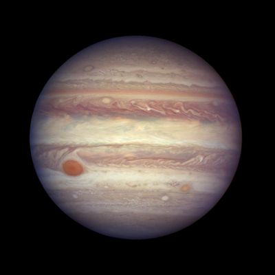 This April 3, 2017 image made available by NASA shows the planet Jupiter. (hogp / Associated Press)