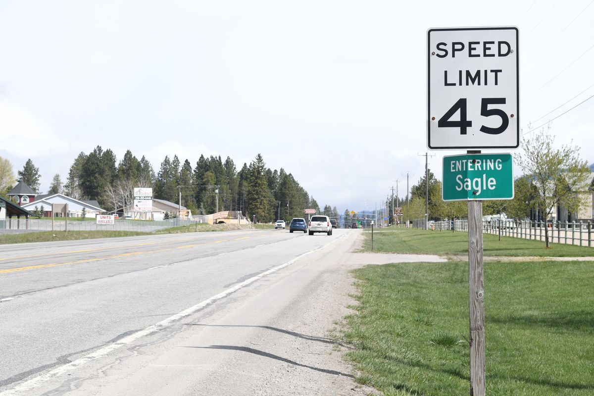 The speed limit on U.S. Highway 95 drops to 45 miles per hour in Sagle. A future divided highway expansion in the area could raise the speed limit.  (James Hanlon/The Spokesman-Review)