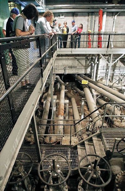 
 A group tours the Hanford B Reactor valve pit in July 2004 at the Hanford nuclear site in Richland.
 (File Associated Press / The Spokesman-Review)