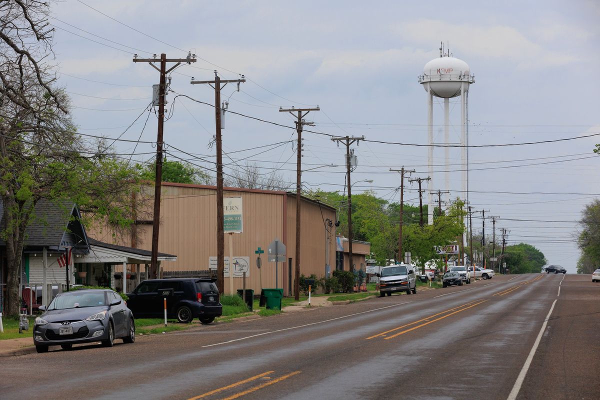 About 1,200 people live in the rural city of Kemp, roughly 45 miles southeast of Dallas.  (Shelby Tauber/For The Washington Post)