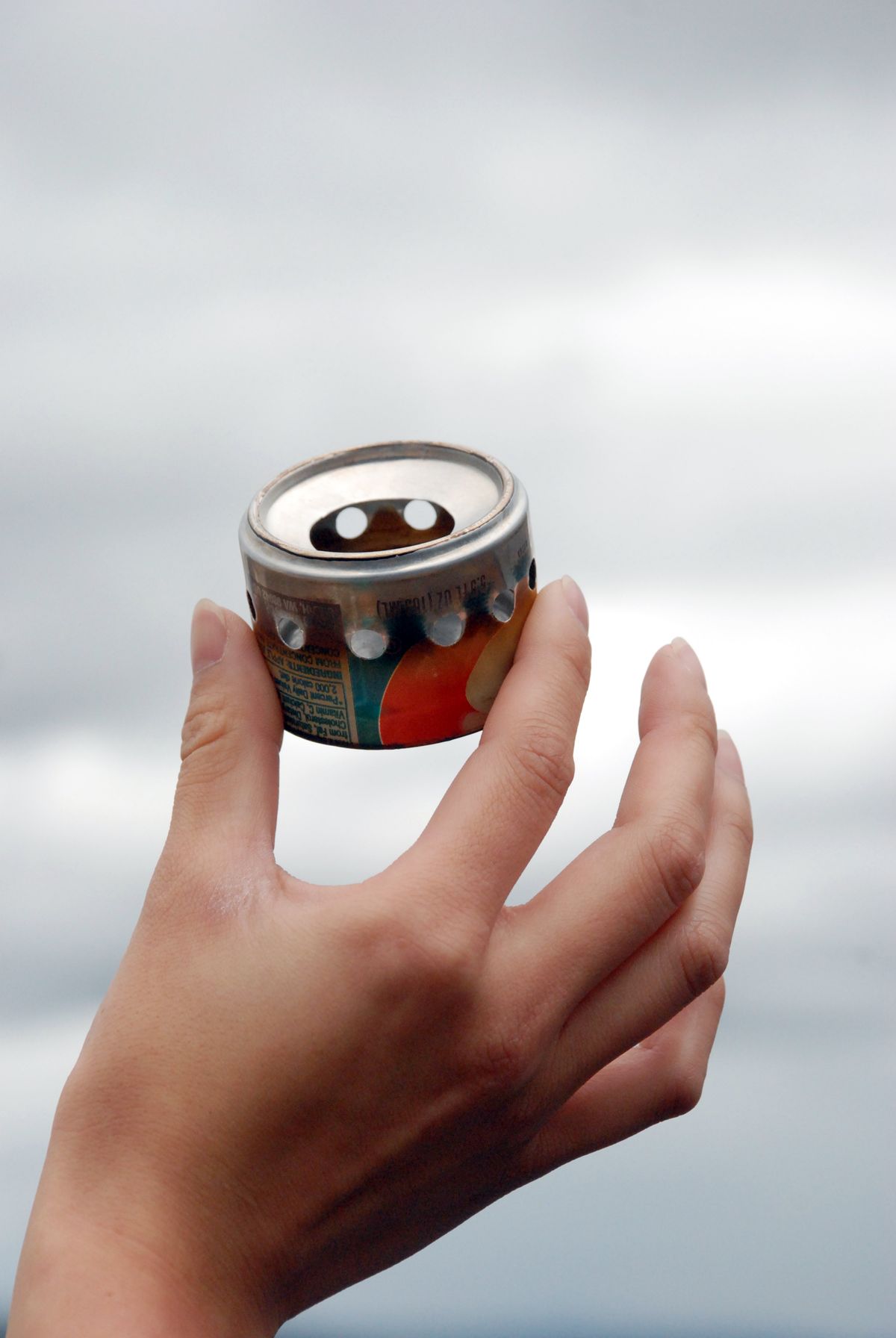 This alcohol stove, made from an aluminum apple juice can, can boil a pint of water in four minutes. It weighs less than one-fourth ounce. (The Spokesman-Review)