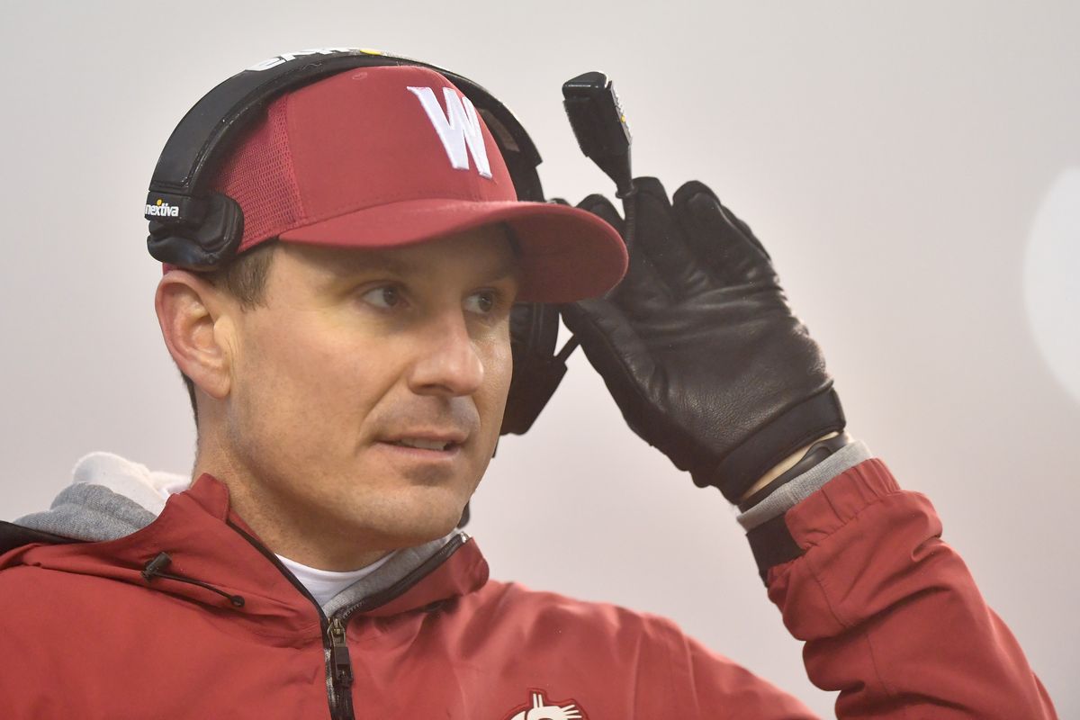 Washington State, led by interim coach Jake Dickert, hopes to snap a seven-game losing streak to rival Washington on Friday in Seattle.  (Tyler Tjomsland/The Spokesman-Review)