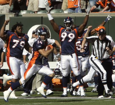 Associated Press Brandon Stokley had the Denver Broncos off and running in the first week toward a 6-0 start, but they may miss the playoffs. (Associated Press)