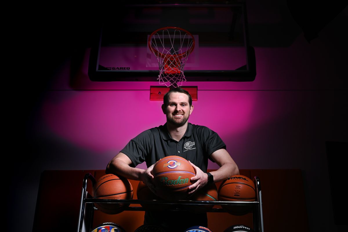 Riley Stockton is Hoopfest’s new executive director and is leading the tournament’s return after a two-year pandemic hiatus.  (COLIN MULVANY/THE SPOKESMAN-REVIEW)