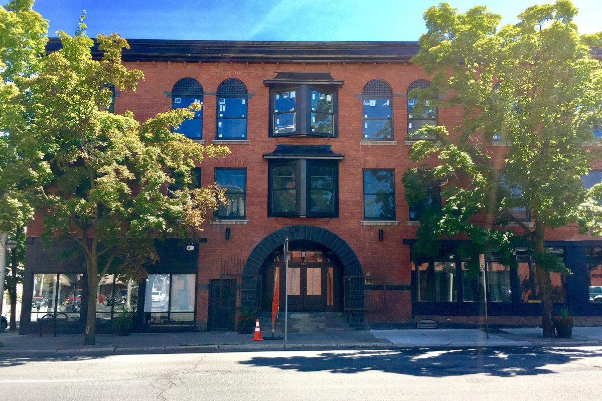 The 121-year-old Hotel Aberdeen building, on Stevens Street in downtown Spokane, is being renovated into retail, office and residential space. (Nicholas Deshais / The Spokesman-Review)