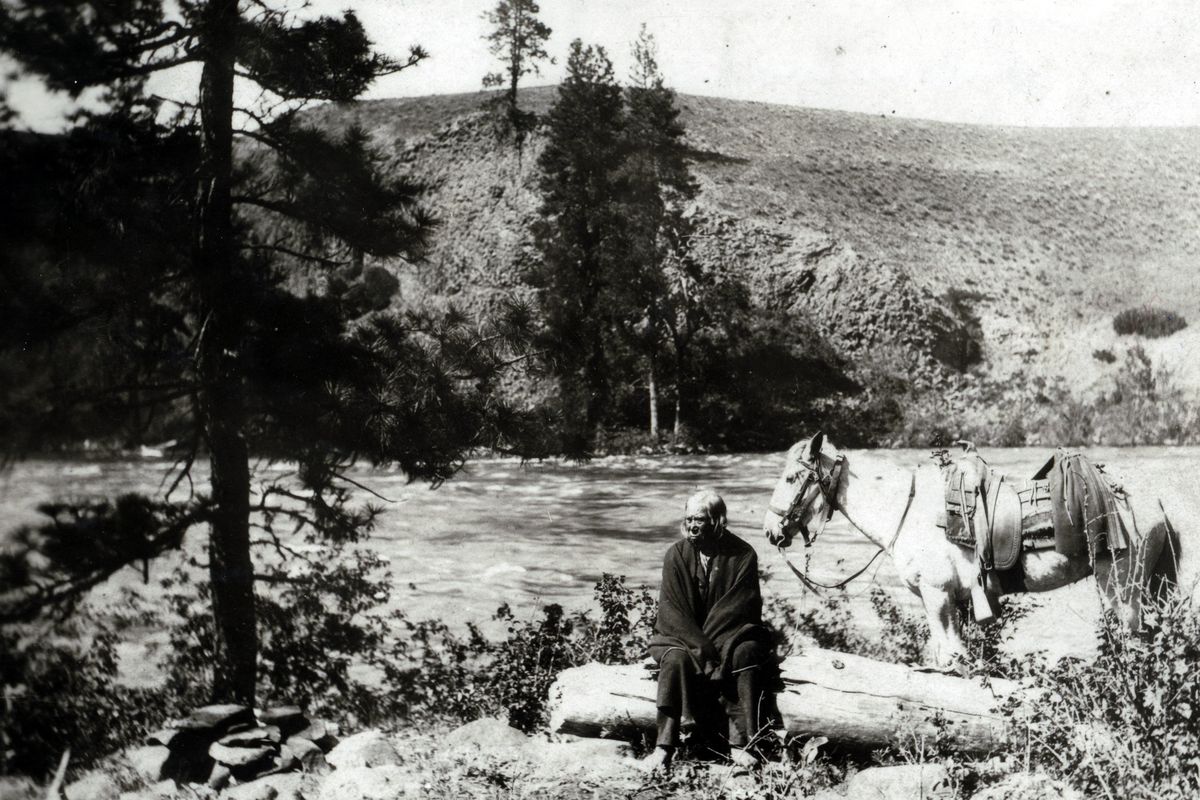 Chief Garry, an influential leader for most of his long life, spent the end of his life in poverty, camping with his family in the Indian Canyon and Hangman Creek areas.  (COURTESY OF NORTHWEST MUSEUM OF ARTS AND CULTURE/EASTERN WASHINGTON HISTORICAL SOCIETY)