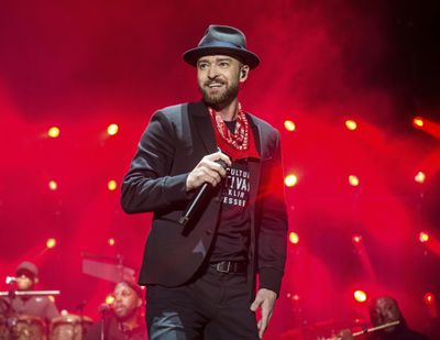 FILE - In this Sept. 23, 2017 file photo, Justin Timberlake performs at the Pilgrimage Music and Cultural Festival in Franklin, Tenn. Timberlake previewed his new album Man of the Woods Tuesday, Jan. 16, 2018, at a venue that was decorated with bushes and trees, and served ants coated in black garlic and rose oil and grasshoppers, showcasing the albums theme. Timberlake, who will headline next months Super Bowl halftime show, worked again with his mega-producer Timbaland on the album. First single and album opener, Filthy, debuted at No. 9 on the Billboard Hot 100 chart this week. (Photo by Amy Harris/Invision/AP, File) ORG XMIT: NYET290 (Amy Harris / Amy Harris/Invision/AP)