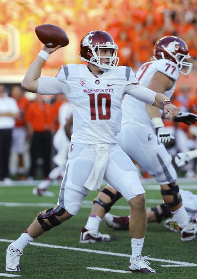 Jeff Tuel had slightly better numbers at quarterback for Washington State on Saturday. (Associated Press)