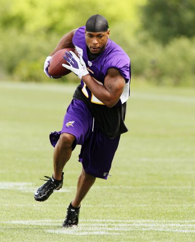 After participating in morning workouts, Vikings wide receiver Percy Harvin missed Wednesday’s mandatory afternoon practice. (Associated Press)
