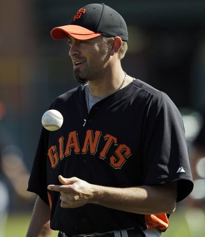 Spokane native Jeremy Affeldt, Giants reportedly agree to three-year deal. (Associated Press)