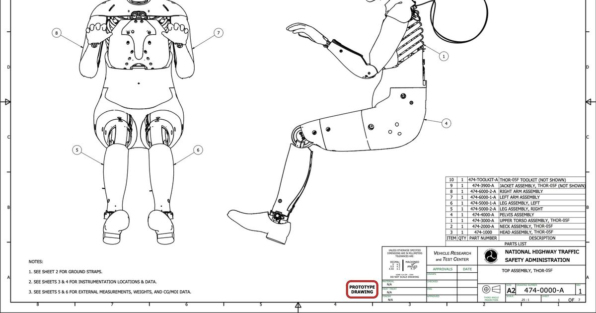 U.S. introduces new female crash-test dummy standards
