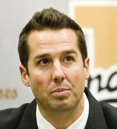 Idaho interim head football coach Jason Gesser speaks during a news conference in Moscow, Idaho, on Monday, Oct. 22, 2012. Gesser replaces Robb Akey, who was fired by athletic director Rob Spear on Sunday. (Geoff Crimmins / Moscow-pullman Daily News)
