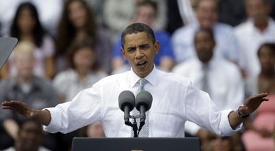 President Barack Obama speaks at Macomb Community College Tuesday in Warren, Mich. (AP / The Spokesman-Review)