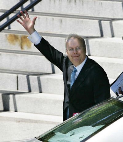 
President Bush's deputy chief of staff Karl Rove won't be charged with any crimes in the leak of a CIA officer's identity. 
 (Associated Press / The Spokesman-Review)