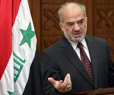 
Iraqi Prime Minister Ibrahim al-Jaafari discusses the possible abuse of prisoners by Iraqi Interior Ministry personnel during a news conference Tuesday in Baghdad. 
 (Associated Press / The Spokesman-Review)