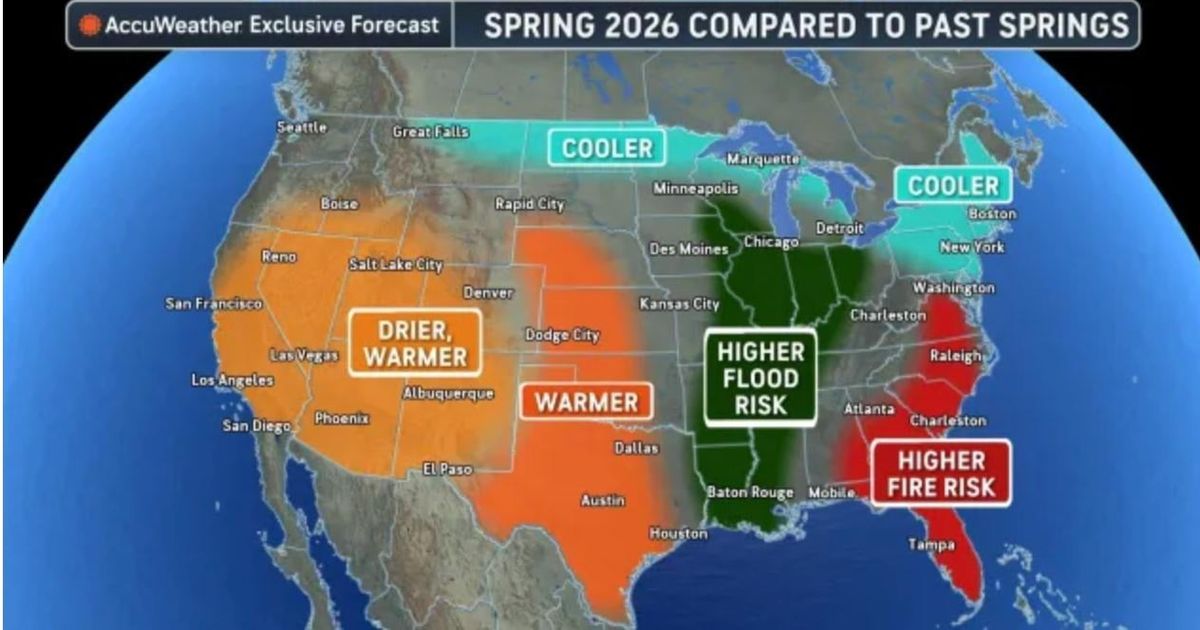 April forecast a mix of chilly, warm weather. Maps show weekly outlook.