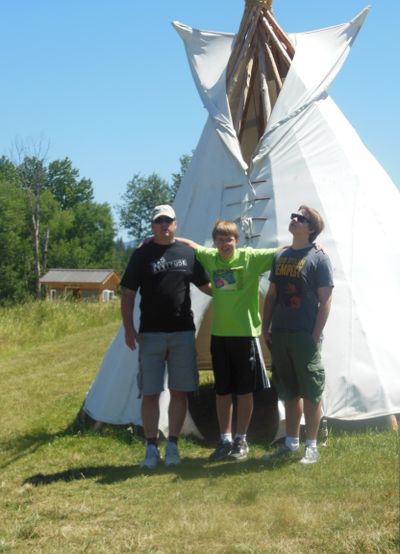 Derek Hval and sons at Old Mission State Park