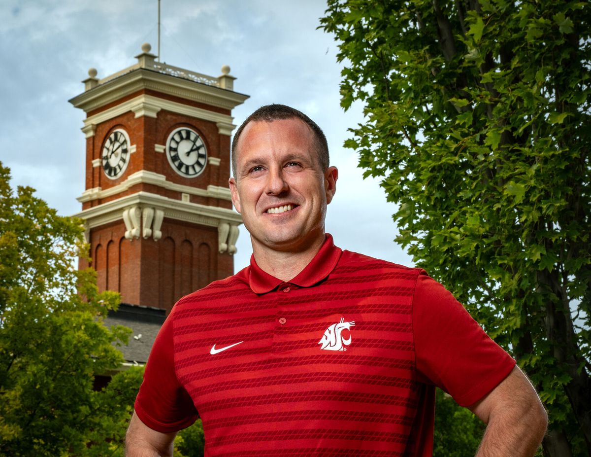 Jake Dickert begins his third full season as Washington State football coach.  (Colin Mulvany/The Spokesman-Review)