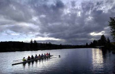 
Members of the Spokane River Rowers Association embark on their morning workout along the Spokane River at daybreak near Felts Field. 
 (Brian Plonka / The Spokesman-Review)