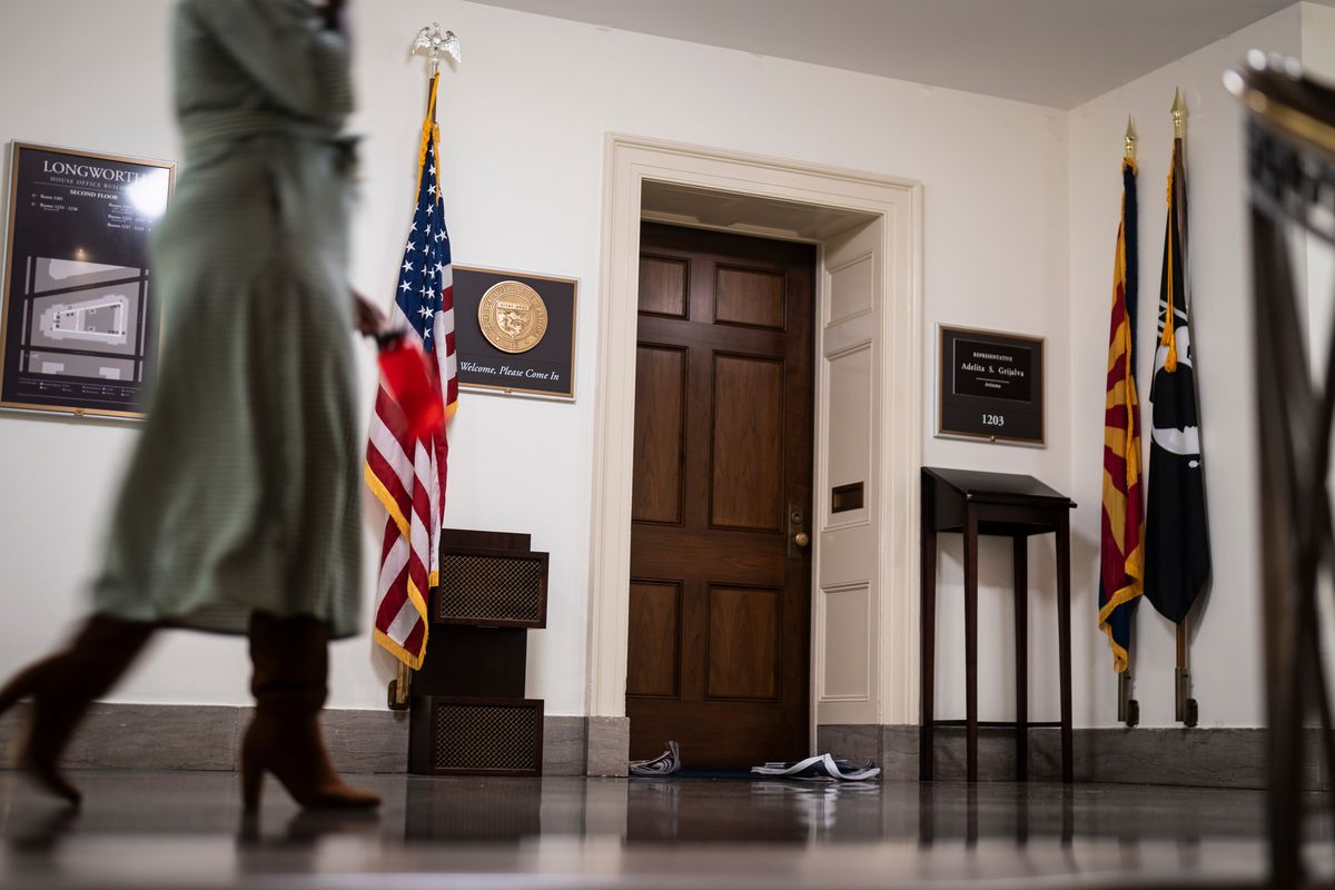 The office of Representative-elect Adelita Grijalva, who was elected but hasn’t been seated, Tuesday at the Capitol. MUST CREDIT: Jabin Botsford/The Washington Post (Jabin Botsford/The Washington Post)