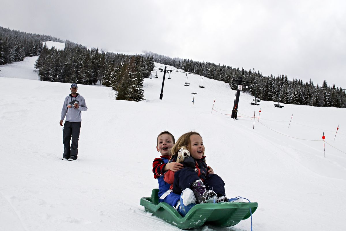 The family-friendly Turner Mountain Ski Area offers sledding, and children 6 and under ski free. MUST CREDIT: Washington Post photo by Greg Lindstrom ORG XMIT: 144.0.386823130 (Greg Lindstrom / For The Washington Post)