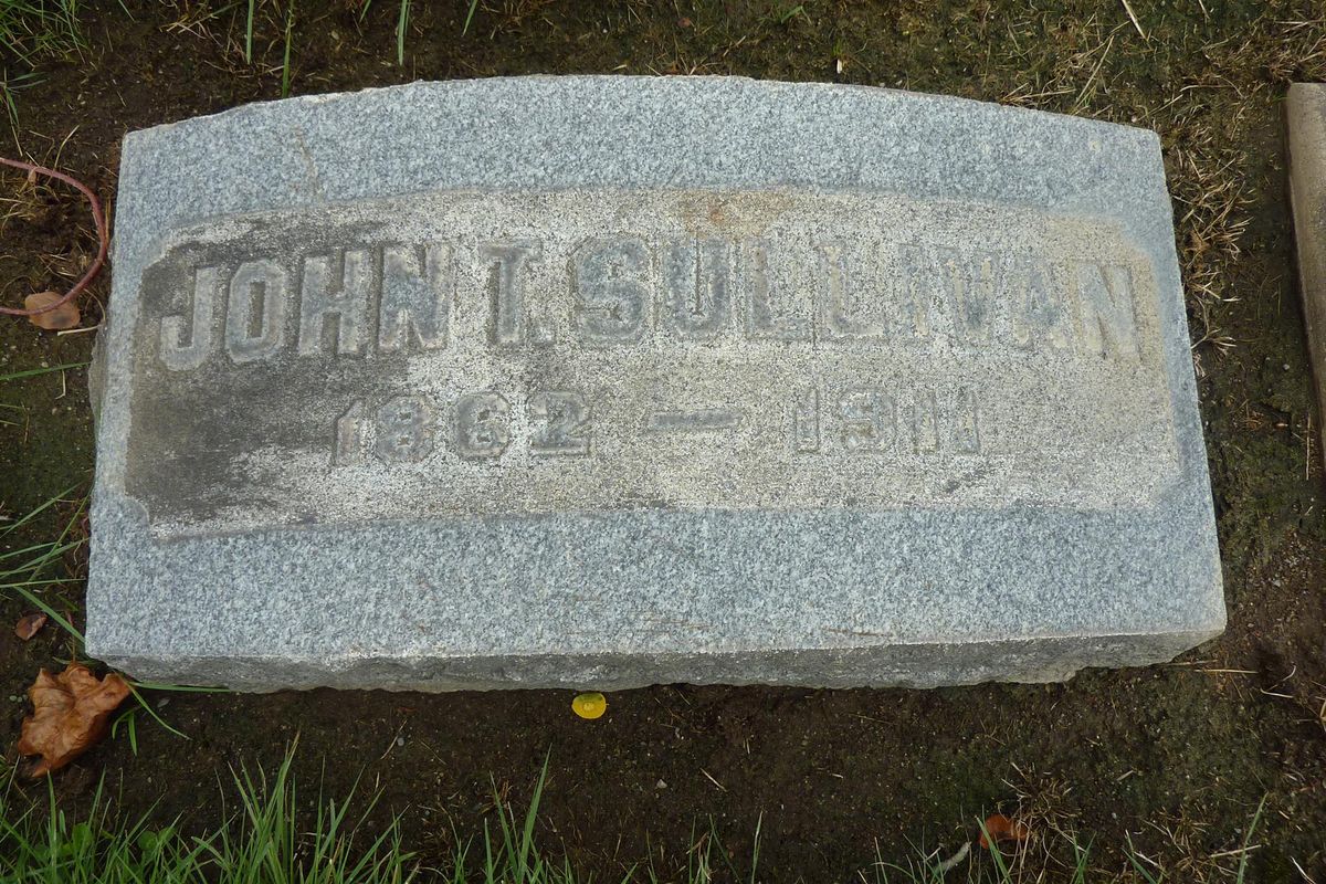 Spokane police  Capt. John T. Sullivan’s gravestone in Elks Rest section at Greenwood Memorial Terrace. (Stefanie Pettit / The Spokesman-Review)