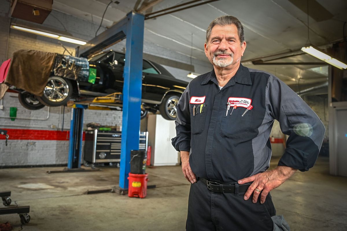 Mike Federico opened Mechanics Pride on the tiny corner of Third Avenue and Monroe Street and is now located at Second Avenue and Jefferson Street in Spokane. As busy as he is, he still finds time to work on his 1967 Chevy Chevelle SS.  (DAN PELLE/THE SPOKESMAN-REVIEW)