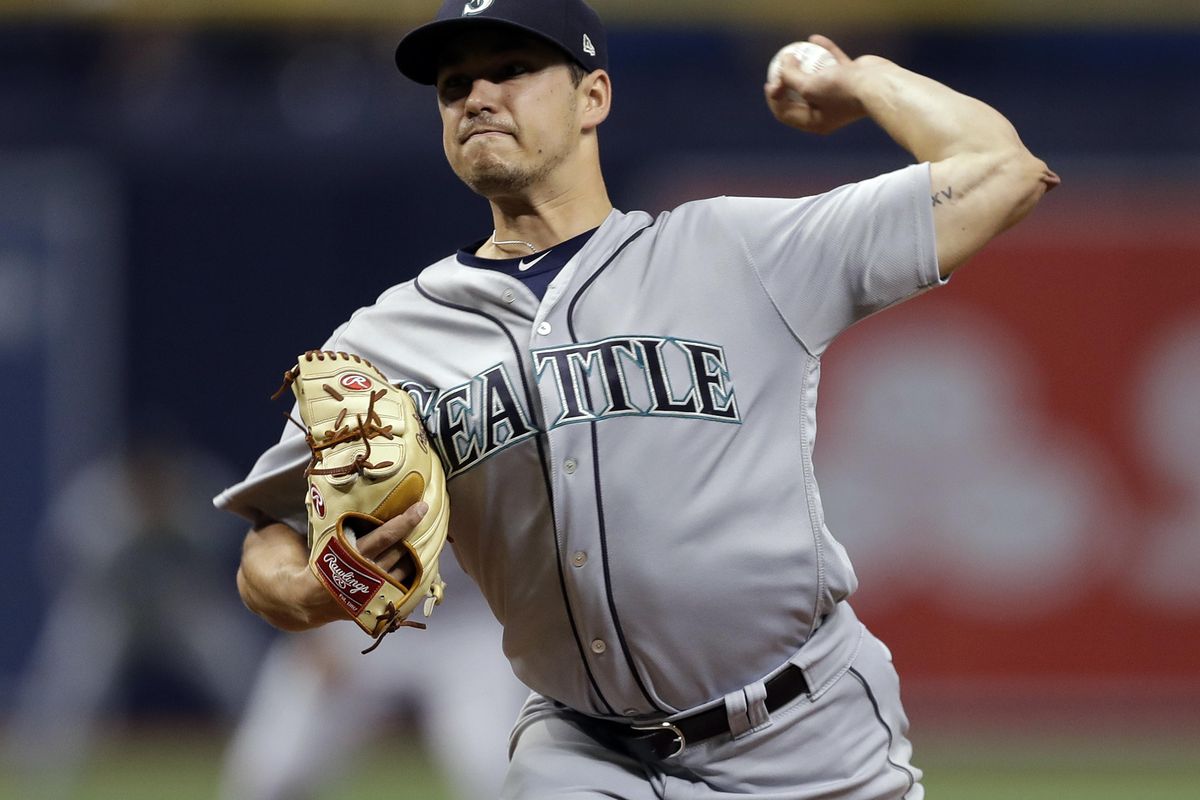 Seattle Mariners starting pitcher Marco Gonzales delivers to the Tampa Bay Rays during the first inning of a baseball game Friday, June 8, 2018, in St. Petersburg, Fla. (Chris O’Meara / Associated Press)