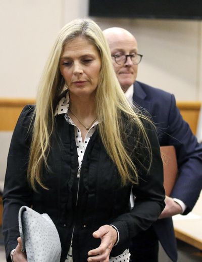 Olympic gold-medal skier Picabo Street leaves the courtroom after appearing for misdemeanor domestic violence and assault charges. (Rick Bowmer / Associated Press)