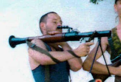 Australian David Hicks is seen holding a bazooka in this undated photo taken in Kosovo.
(File/Associated Press / The Spokesman-Review)