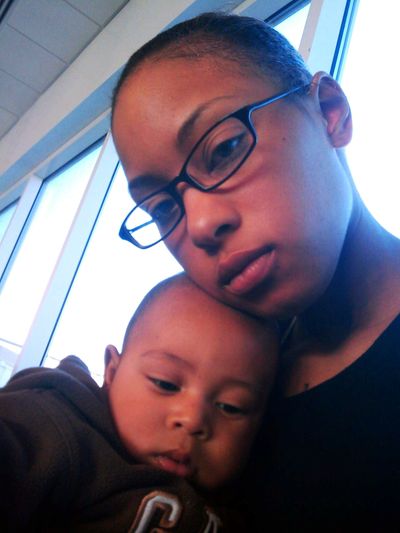 Spc. Alexis Hutchinson and her son, Kamani.  (Associated Press)