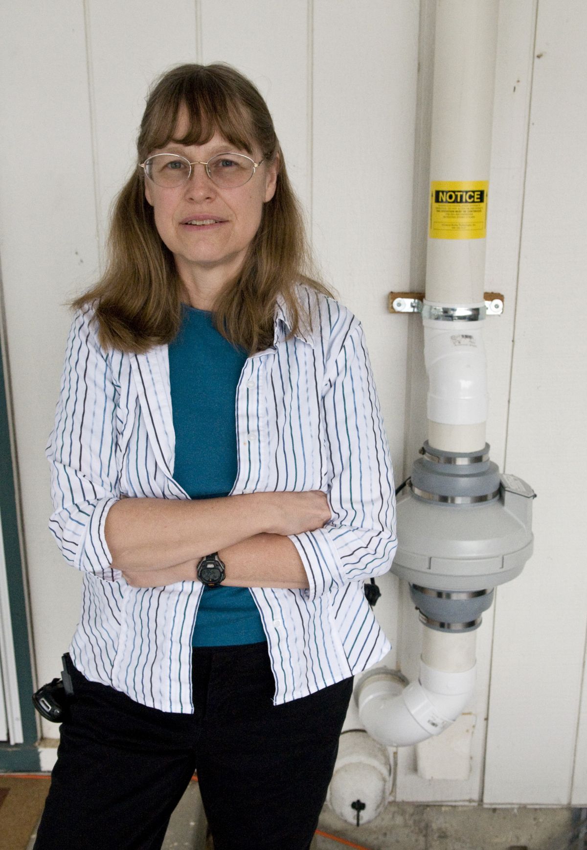 Debbie Greenman’s parents  had a radon mitigation system installed in their Deer Park home to lower radon gas in the house to safe levels.  (Colin Mulvany / The Spokesman-Review)