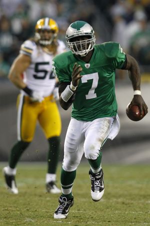 Eagles quarterback Michael Vick turned back the clock on Sunday. (Associated Press)
