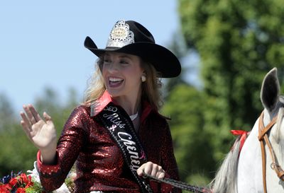Ashley Benedict, 21,  shown at the 2008 Cheney Rodeo parade, will be the Cheney Rodeo queen for the second year. The annual rodeo is this weekend.  (File / The Spokesman-Review)