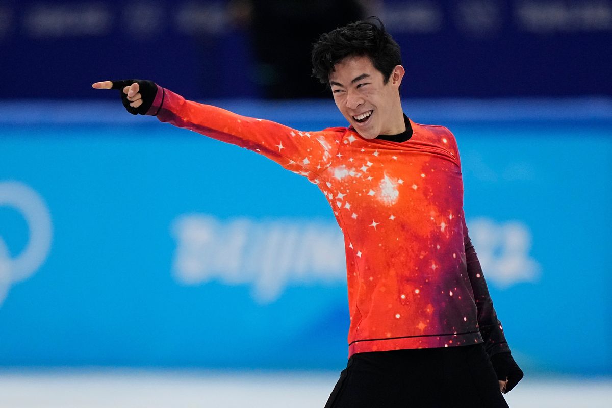 Nathan Chen, of the United States, competes in the men
