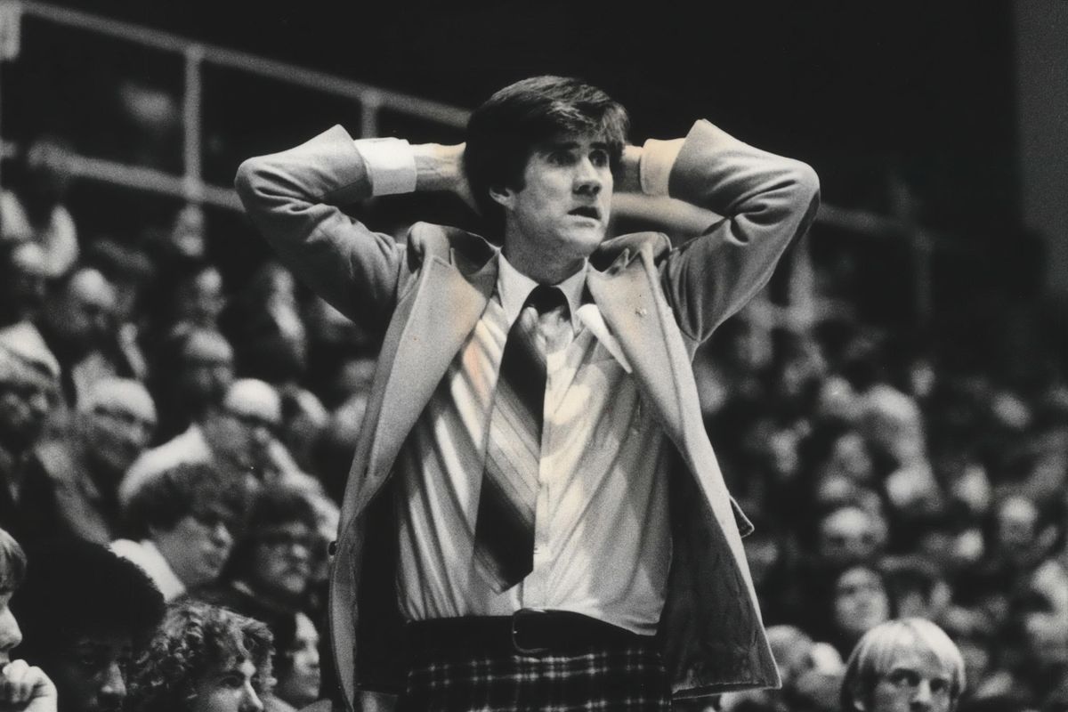 Dan Fitzgerald, Gonzaga basketball coach on the sidelines. “The Fitz” tournament this weekend at Lewis and Clark High School features national teams against local teams and benefits charity. (The Spokesman-Review / File)