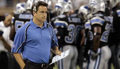 
Lions coach Steve Mariucci had this look on his face often during his tenure in Detroit. 
 (Associated Press / The Spokesman-Review)