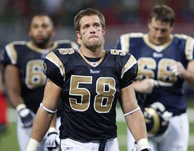 In this Sunday, Sept. 27, 2009, photo, St. Louis Rams linebacker David Vobora leaves the field after an NFL football game against the Green Bay Packers in St. Louis. The NFL has suspended Vobora without pay for the next four games for violating its policy on performance enhancing substances. The NFL made the announcement Tuesday, Sept. 29, and said Vobora's suspension begins immediately. He can return to the active roster Oct. 26. (Tom Gannam / Fr45452 Ap)