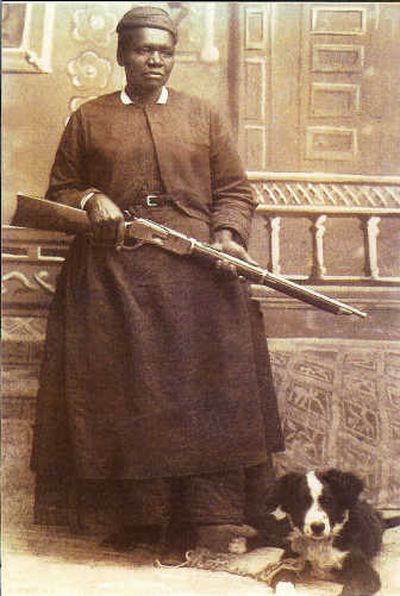 
This photo from the late 1800s provided by Ursuline Convent of Toledo, Ohio, shows frontierswoman Stagecoach Mary Fields, who delivered mail across Montana using a stagecoach. Fields is just one of the black historical figures whose life stories  are being brought to light  in the 