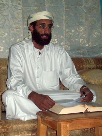 This October 2008 file photo shows Imam Anwar al-Awlaki in Yemen. He was killed in a drone strike in 2011. (Associated Press)