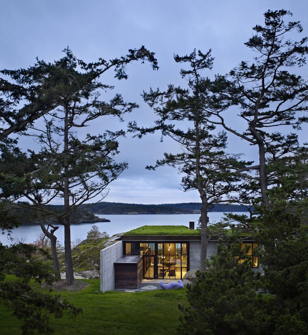 Architect Tom Kundig tries to fit the houses he designs naturally into the landscape such as “The Pierre” on Lopez Island in Western Washington’s San Juan Islands.