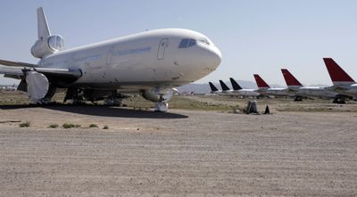 Arid air of the Southwest desert makes for ideal conditions to store aircraft at the Evergreen Air Center  in Marana, Ariz.  (Associated Press / The Spokesman-Review)