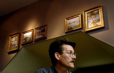 
Artist Timothy Thies, of Coeur d'Alene, is best known for his landscapes but also paints florals and portraits. He moved from Vermont. 
 (Kathy Plonka / The Spokesman-Review)