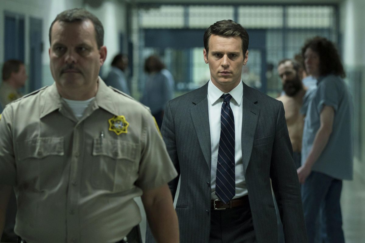 Jonathan Groff in a scene from the 10-episode series, "Mindhunter," streaming on Netflix starting Friday. (Patrick Harbron / Netflix)
