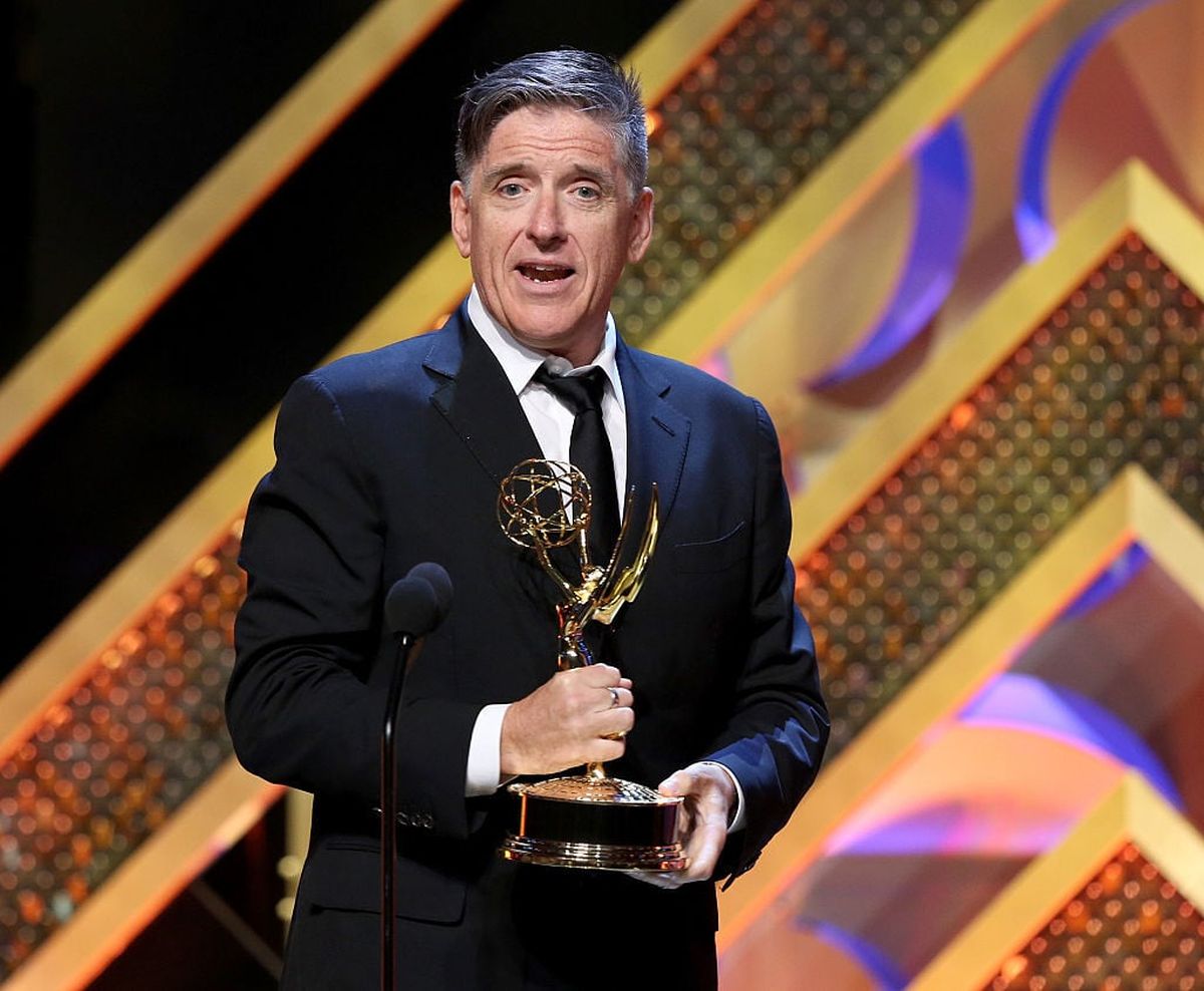 TV personality Craig Ferguson accepts the award for accepts Outstanding Game Show award for “Celebrity Name Game” onstage during the 42nd Annual Daytime Emmy Awards at Warner Bros. Studios on April 26, 2015, in Burbank, Calif.  (Getty Images)