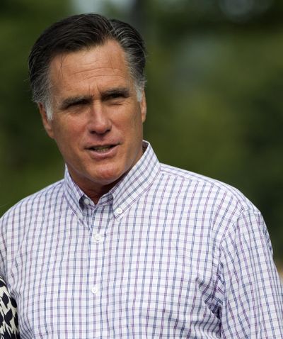 Republican presidential candidate, former Massachusetts Gov. Mitt Romney leaves Brewster Academy after working on convention preparations, Monday, Aug. 27, 2012, in Wolfeboro, N.H. (Evan Vucci / Associated Press)
