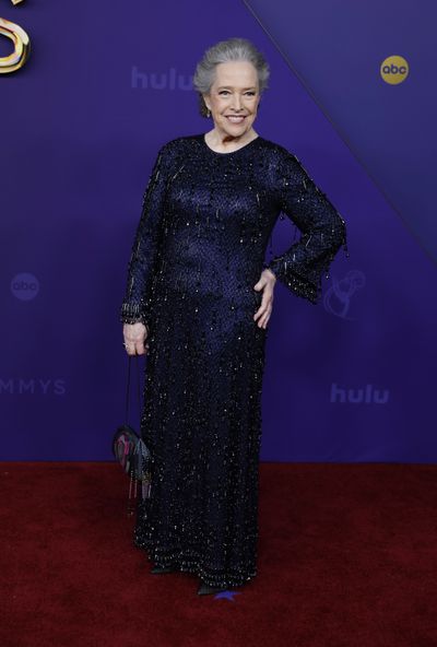 Kathy Bates arrives at the 76th Primetime Emmy Awards at the Peacock Theater on Sunday, Sept. 15, 2024, in Los Angeles.   (Allen J. Schaben/Los Angeles Times/TNS)