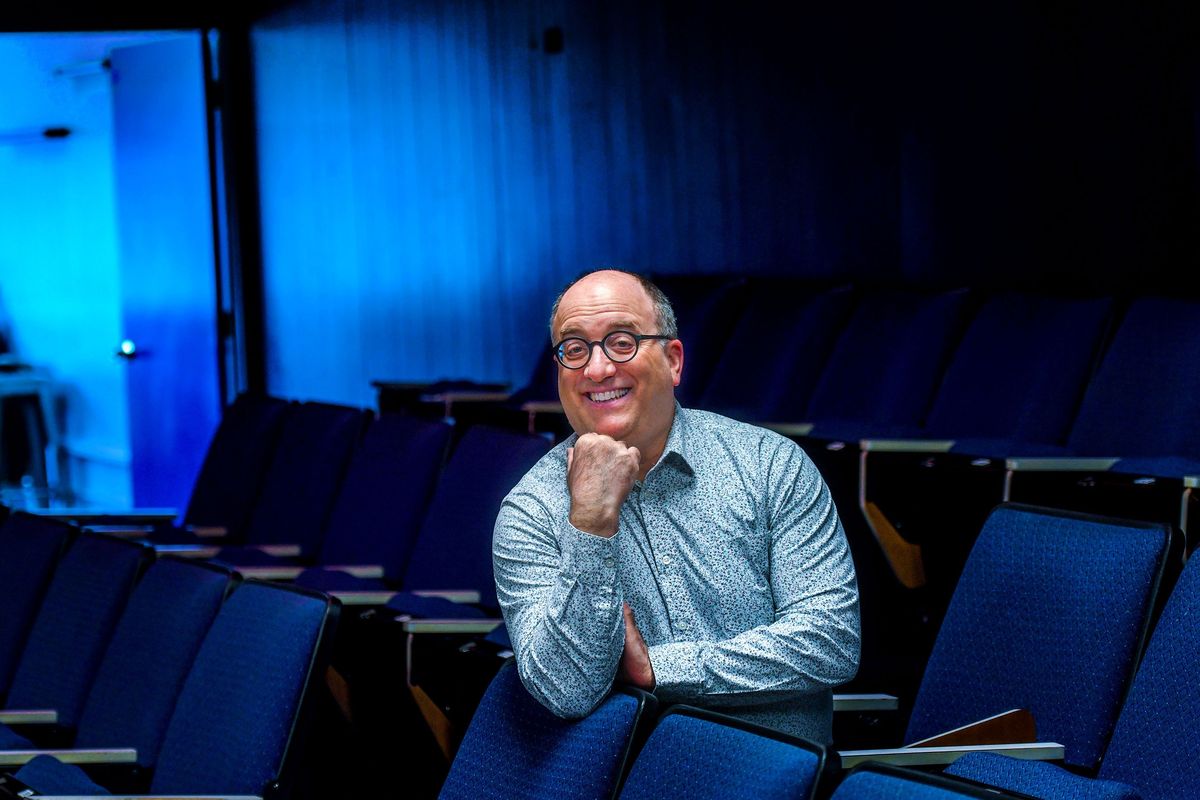 “Learning and having fun don’t have to be mutually exclusive,” said Spokane School of Improv’s Jim Mohr, photographed at the Blue Door Theatre on Wednesday.  (Kathy Plonka/The Spokesman-Review)