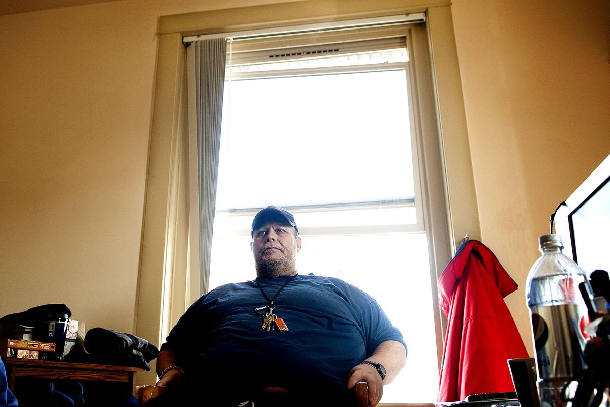 “I just got tired of the street,” Douglas Glen said as he talked about living at the Collins Apartments on March 30.